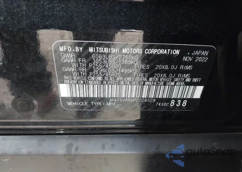 2023 Mitsubishi Outlander Phev Sel S-Awc z USA, uszkodzony, nr VIN JA4T5VA9XPZ024329